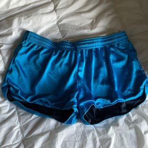 Blue Nike mesh shorts with tie strings